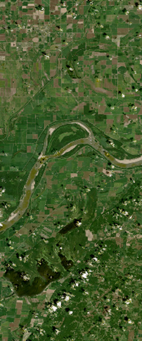 Hickman, Kentucky — letter A — Your Name in Landsat
