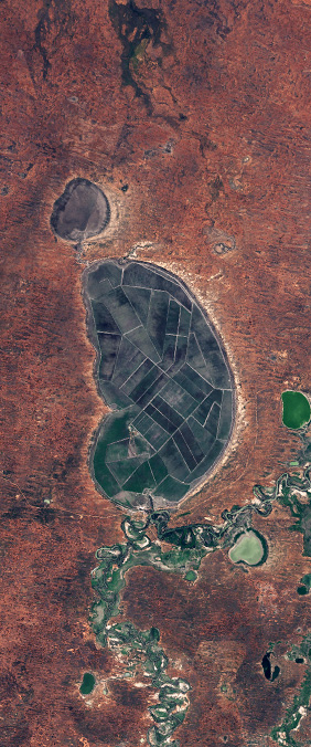 Lake Tandou, Australia — letter D — Your Name in Landsat