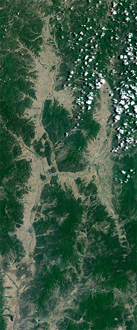 Khorinsky District, Russia — letter H — Your Name in Landsat