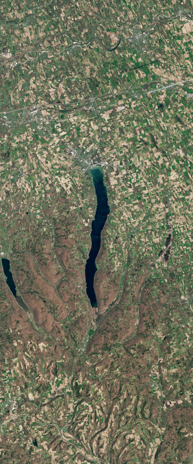 Canandaigua Lake, New York — letter I — Your Name in Landsat