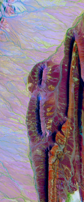 Djebel Ouarkziz, Morocco — letter I — Your Name in Landsat