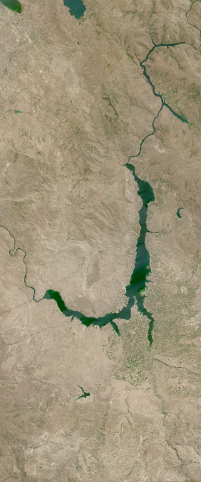 Karakaya Dam, Turkey — letter J — Your Name in Landsat
