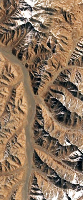 Golmud, China — letter K — Your Name in Landsat