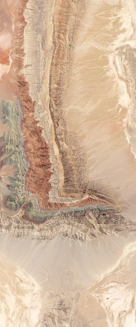 Xinjiang, China — letter L — Your Name in Landsat