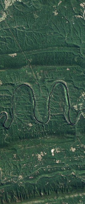 Potomac River — letter M — Your Name in Landsat