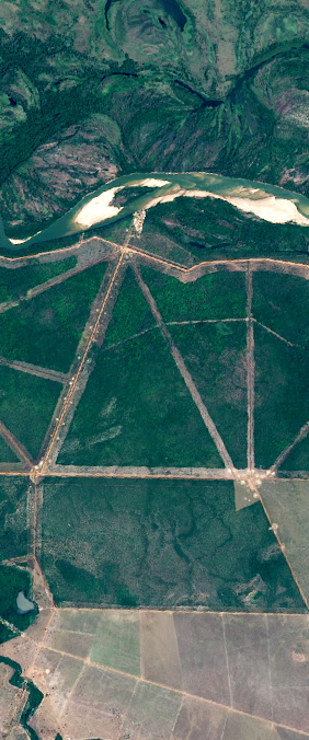 São Miguel do Araguaia, Brazil — letter N — Your Name in Landsat