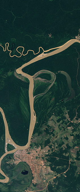 Riberalta, Bolivia — letter P — Your Name in Landsat