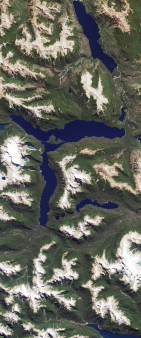 Lago Menendez, Argentina — letter R — Your Name in Landsat