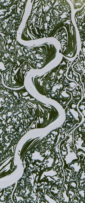 Mackenzie River — letter S — Your Name in Landsat