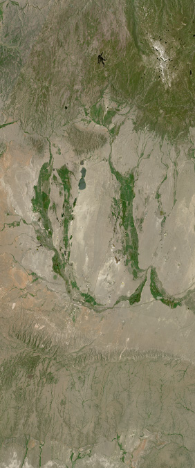 Bamforth Wildlife Refuge, Wyoming — letter U — Your Name in Landsat