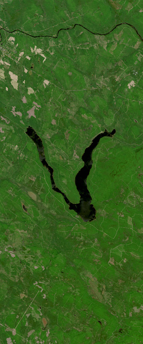Mapleton, Maine — letter V — Your Name in Landsat