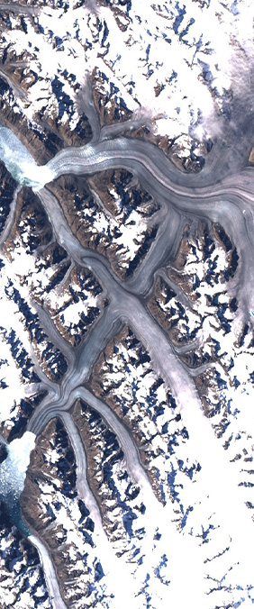 Sermersooq Municipality, Greenland — letter X — Your Name in Landsat